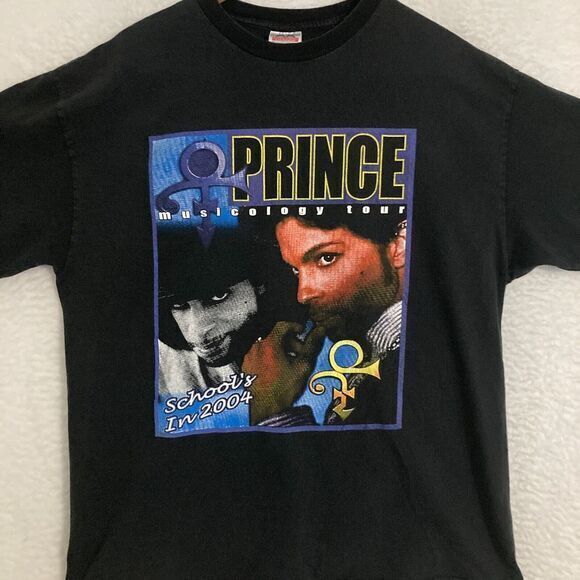 Vtg‎ Prince Musicology Tour Shirt XL Schools In Crewneck 2004 Y2K Graphic Tee - Picture 1 of 10